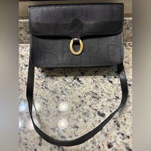 Authentic Christian Dior Vintage Canvas/Leather crossbody bag - EUC